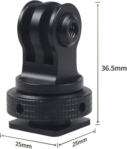 Double Cold Shoe Mount with 1/4"-20 Thread for Camera Cage Flash LED Monitor Microphone etc in Kuwait