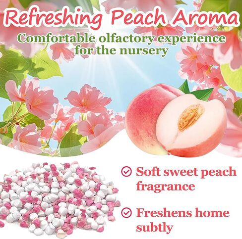 PurifyLogix Odor-Removing Baking Soda Refills for Arm&Hammer Puck Cartridge | Peach-Scented Diaper Pail Odor Eliminator Compatible with Munchkin Step and Pail Diaper Pails, 8-Pack in Saudi Arabia