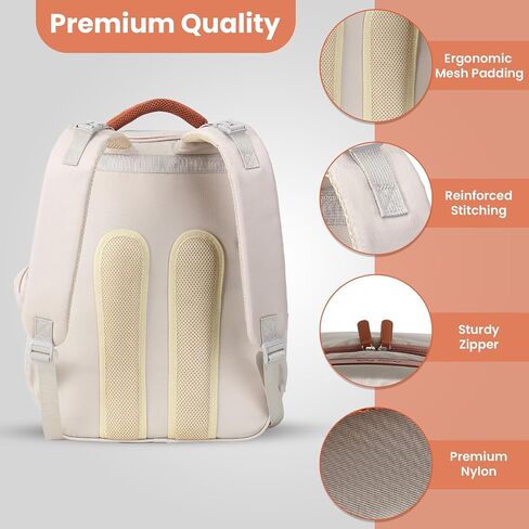Baby Diaper Bag with Changing Station,Baby Registry Search | Waterproof Diaper Bag Backpack for Moms Dads, Portable Changing Pad, Large Capacity Diaper Bags for Baby Shower Gifts,Beige in Kuwait