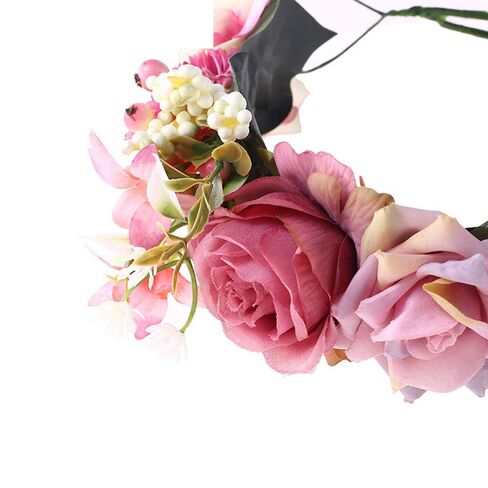 Girls Baby Shower Decoration - Adjustable Flower Crown Tiara and Growing A Princess Sash, Daddy Pin, Pink Party Gifts for Expectant Mom Dad Parents in Kuwait