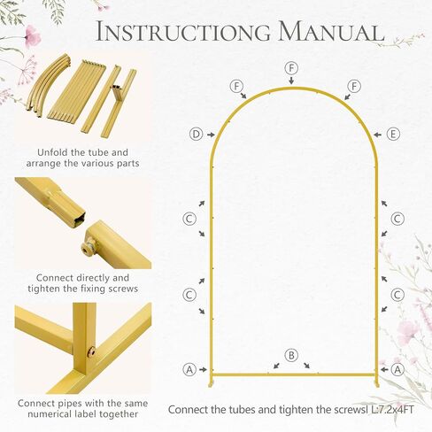 Wedding Arch with Backdrop Covers Set - Heavy Duty | 2-Pack 6/7.2FT arches, square tube frame, black covers, sturdy, washable, for wedding, party, shower, booth in Kuwait