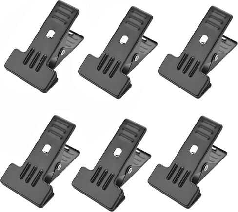 6-Pack Heavy Duty Metal Spring Clamps with Non-Slip EVA Pads, 1.4" Max Opening, Black – for Photography Backdrop, Background Stand, Canvas, Studio Equipment, Seamless Paper Holder in Saudi Arabia