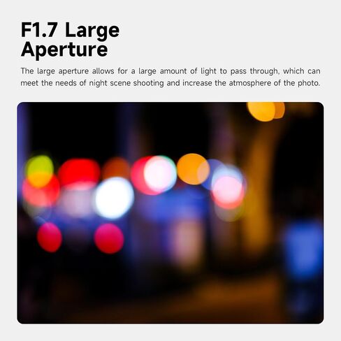 Brightin Star 35mm F1.7 Lens for Fujifilm XF-Mount Mirrorless Cameras, APS-C Manual Focus Large Aperture Prime Humanistic Lens Fit for XT5, XT4, XT30, XPRO3/2, XT200, XS10, XA7, XE4, XH1(Black) in Saudi Arabia