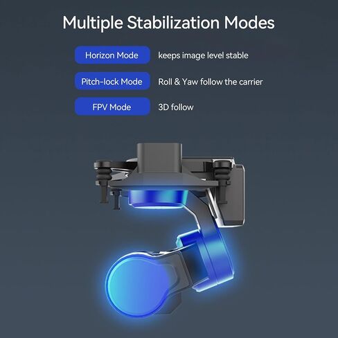 C-20T 3-Axis FPV Camera Gimbal,Pan Tilt Mount,FPV Head Tracking With UART,PWM Control for DJI O4 PRO Air unit O3 for Walksnail Avatar Moonlight Runcam Link For RC Car Airplanes Drone (O4 Lite Version) in Saudi Arabia