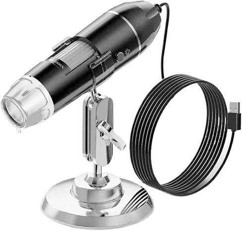 USB Microscope, 1600X 1000X 500X Digital Microscope Camera Portable Electronic Microscope(1000X) in Saudi Arabia