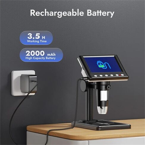 USB Microscope, 4.3inch LCD Digital Microscope 1000X USB Microscope Soldering Microscope in Saudi Arabia