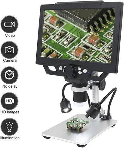 USB Microscope, Microscope 9 Inch HD Digital for Soldering Repair Magnification Electron with LED Light Illumination in Saudi Arabia