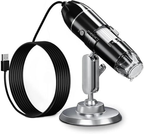 USB Microscope, Type C USB Portable Electronic Microscope 1600X 1000X 500X Digital Microscope Camera(500X) in Saudi Arabia