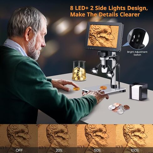 USB Microscope, Digital Microscope 1200X Soldering Microscope Repair Magnifier Compatible in Saudi Arabia