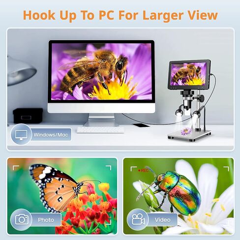 USB Microscope, Digital Microscope 1200X Soldering Microscope Repair Magnifier Compatible in Saudi Arabia