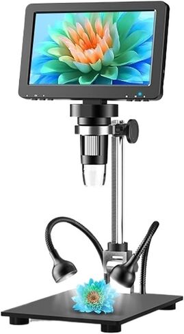 USB Microscope, Microscope 16MP 5M 10M 8M 7in 8LED Magnifier Electronic Auto 1200x Industrial 1080P HD LCD Digital Screen in Saudi Arabia