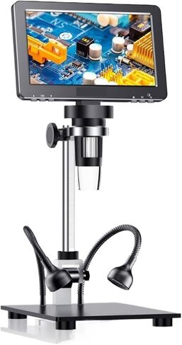 USB Microscope, Microscope 16MP 5M 10M 8M 7in 8LED Magnifier Electronic Auto 1200x Industrial 1080P HD LCD Digital Screen in Saudi Arabia