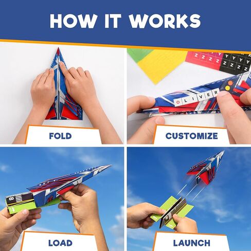 Doctor Jupiter World Record Paper Airplane Book Kit for Kids Ages 5+ | Birthday Gift Ideas for Boys & Girls Ages 5,6,7,8,9,10, STEM Learning Craft Toy, 120+ Planes, 1200+ Stickers in Saudi Arabia