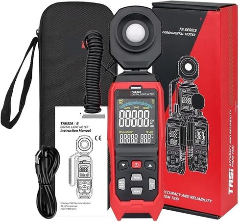 Light Meter, Digital Light Meter Lux/Fc Illuminometer with Detachable Probe for Photography and Environmental Testing(TA632A) in Saudi Arabia
