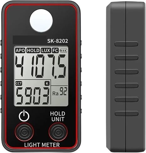 Light Meter, Handheld Digital Illuminance Meter 0.5–300,000 Lux/Fc Light Meter Photometer(SK-8202) in Saudi Arabia