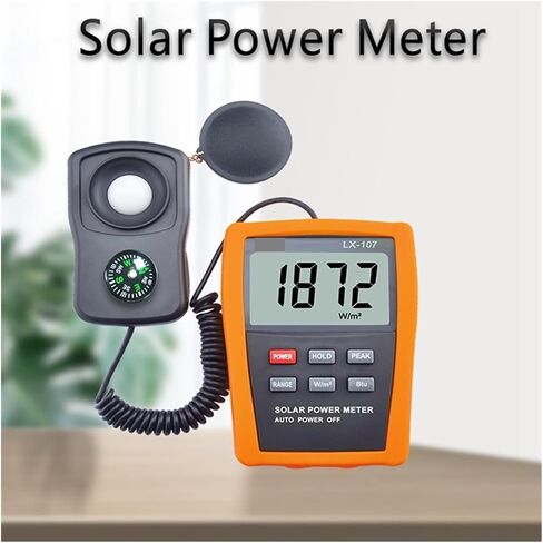 Light Meter, LX107 Solar Power Meter Light Intensity Radiation Tester with Compass in Saudi Arabia
