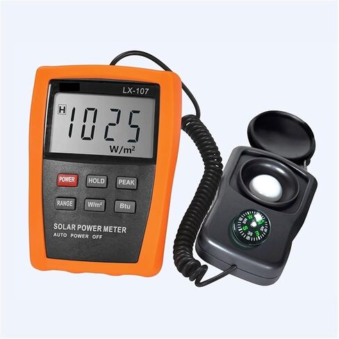 Light Meter, LX107 Solar Power Meter Light Intensity Radiation Tester with Compass in Saudi Arabia