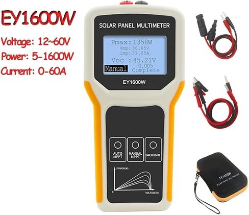 Light Meter, 1600W Solar Panel Multimeter for MPP Testing Voltage Current Power Measurement in Saudi Arabia