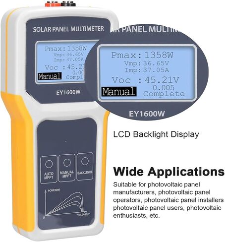 Light Meter, 1600W Solar Panel Multimeter for MPP Testing Voltage Current Power Measurement in Saudi Arabia