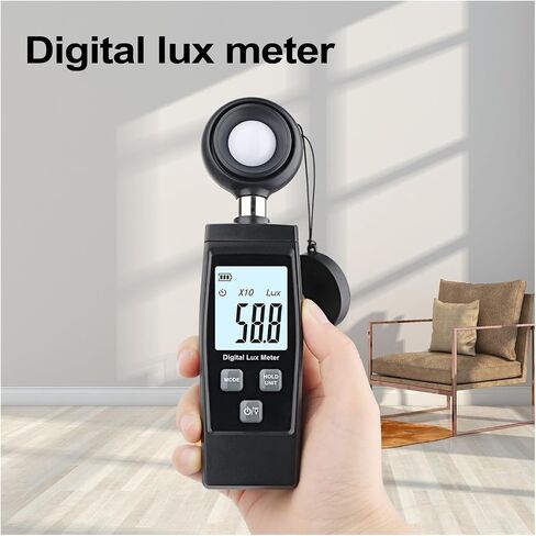 Light Meter, 200000 LUX Digital Light Illuminometer Photometer Lumen Tester Luminance Meter in Saudi Arabia