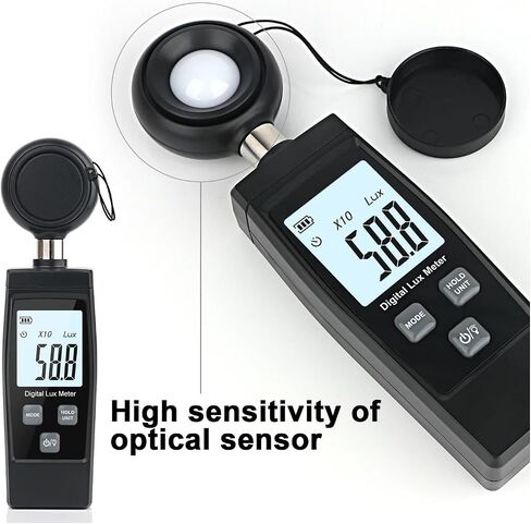 Light Meter, 200000 LUX Digital Light Illuminometer Photometer Lumen Tester Luminance Meter in Saudi Arabia