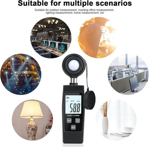 Light Meter, 200000 LUX Digital Light Illuminometer Photometer Lumen Tester Luminance Meter in Saudi Arabia