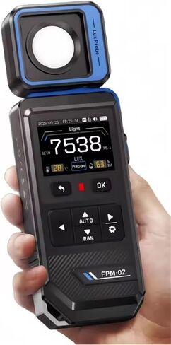Light Meter, FPM-02 High Precision Illuminance Meter Wide Range Light Meter for Home and Lumen Testing in Saudi Arabia