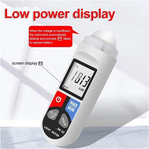 Light Meter, Digital Lux Meter Illuminometer 0–200,000 Pocket Light with LCD Display in Saudi Arabia