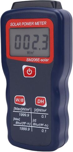 Light Meter, Sunlight Energy Measuring Tester Solar Power Meter with Data Hold for Research in Saudi Arabia