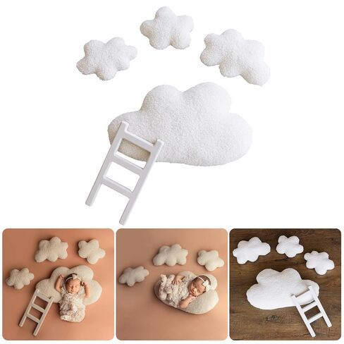 Multifunctional Clouds Ladder Newborns Photo Props Lightweight and Portable Posing Aid for Professional Photographers in Kuwait