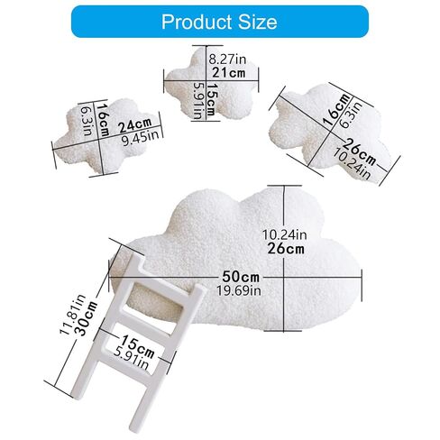 Multifunctional Clouds Ladder Newborns Photo Props Lightweight and Portable Posing Aid for Professional Photographers in Kuwait