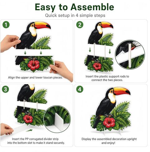 6 Pcs Rainforest Falls VBS Decorations, Extra Large Animal Standups Corrugated Plastic Safari Jungle Decor, Waterproof Rainforest Decorations for Church Classroom Party Photo Booth Props in Kuwait