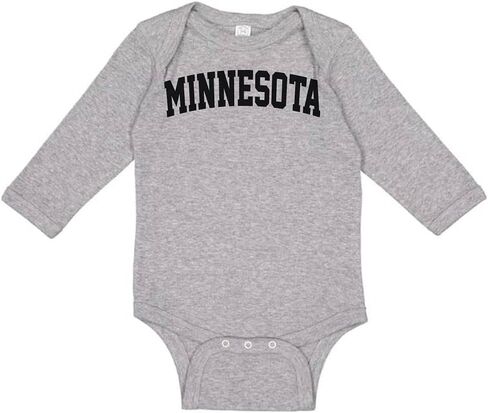 TATY Kids Minnesota College Style Long Sleeve Baby Infant Bodysuit in Kuwait