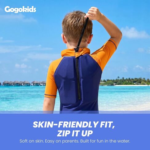 Gogokids Kids Floatation Swimsuit, Toddler One Piece Swimsuits with Armbands, UV 50+ Sun Protection Swimwear for 2-7 Years (26-57lbs) Boys & Girls in Saudi Arabia