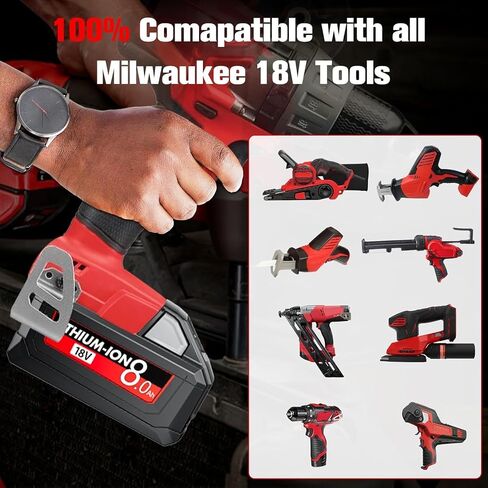 2pack 8000mAh Replacement for Milwaukee M18 NiMH Battery in Kuwait