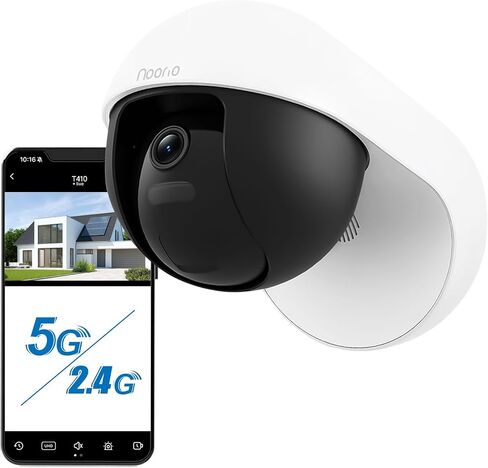 Noorio 3K Wired Outdoor Security Camera with 256GB Storage, 5GHz WiFi | Wired Camera With 5MP 3K, 24/7 Recording, Sound & Light Alerts, Auto Tracking, IP66 Waterproof, Color Night Vision in Saudi Arabia