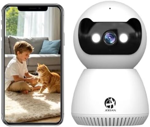 JOOAN 2K Indoor Security Camera, 5G/2.4G WiFi Pet Camera, Color Night Vision, PTZ Auto Tracking, Motion & Sound Detection, 2-Way Audio, for Baby/Elderly, Multi-User Shared, Local & Cloud Storage in Kuwait