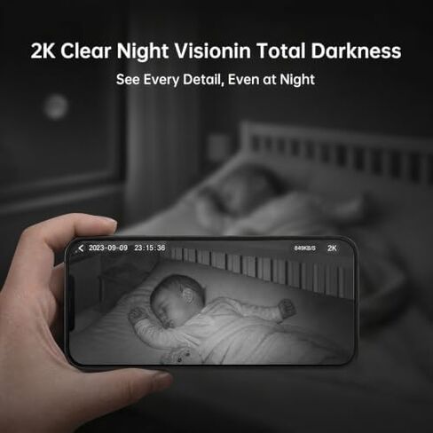 JOOAN 2K Indoor Security Camera, 5G/2.4G WiFi Pet Camera, Color Night Vision, PTZ Auto Tracking, Motion & Sound Detection, 2-Way Audio, for Baby/Elderly, Multi-User Shared, Local & Cloud Storage in Kuwait