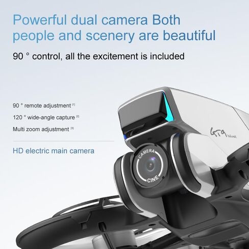 Brushless Motor Drone with Dual Lens, 4.3 Inch Screen Remote Controller, Optical Flow Positioning, EIS Anti-Shake, Under 249g Lightweight Mini RC Quadcopter, APP Control & Custom Route, HD Aerial Photography GT9 Drone in Saudi Arabia