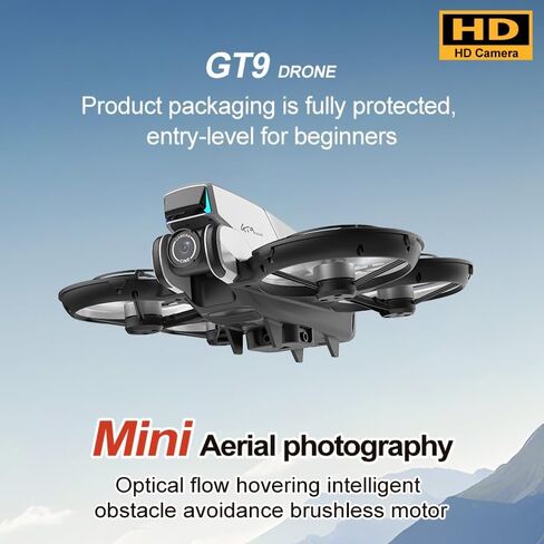Brushless Motor Drone with Dual Lens, 4.3 Inch Screen Remote Controller, Optical Flow Positioning, EIS Anti-Shake, Under 249g Lightweight Mini RC Quadcopter, APP Control & Custom Route, HD Aerial Photography GT9 Drone in Saudi Arabia