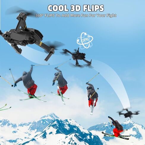 Drones with Camera for Adults 4K 1080P 3 Batteries Foldable FPV Mini Drone with Camera, Altitude Hold, One Key Take Off/Landing, 3 Speed Mode, 3D Flip, for15 Years Old Up in Kuwait