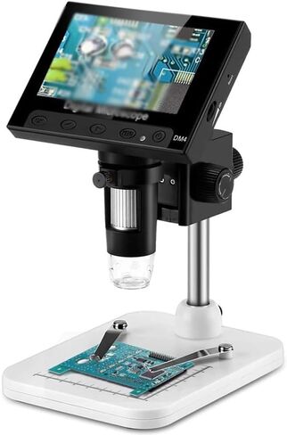 LCD Display Digital Electronic Microscope with 8 LED Stand for Repair Soldering in Kuwait