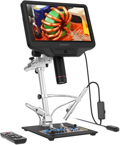 Digital Microscope with Endoscope and FHD Screen for Electronics Repair and Soldering in Kuwait