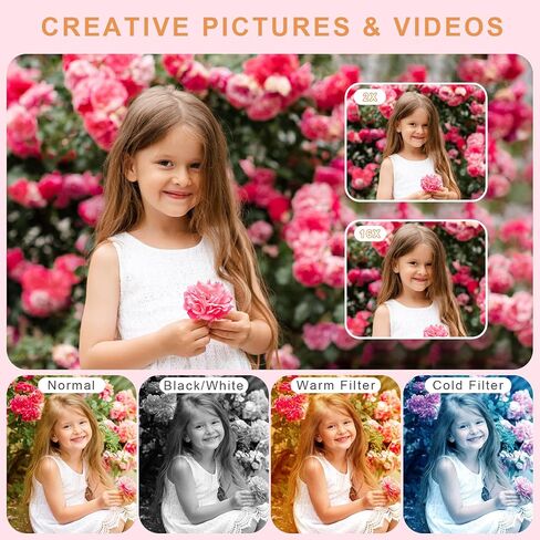 Digital Camera, Camera for Kids, UHD 4K 48MP Point and Shoot Digital Cameras with 64GB SD Card and 16X Digital Zoom Anti Shake, Compact Portable Small Gift for Boys Girls Students in Saudi Arabia
