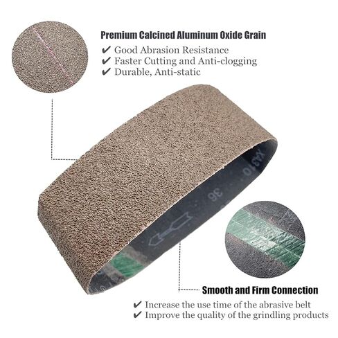 3x18 Inch Sanding Belts 36 Grit Aluminum Oxide Belt Sander Sandpaper, 10-Pack in Saudi Arabia