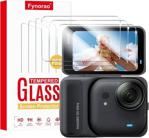 3-Pack Screen Protector for Insta360 GO Ultra Camera, Tempered Glass Film, Impact-Protection, HD, Anti-Shatter, Anti-Scratch, 9H Hardness, 2.5D Curved Edges, Case Friendly, Bubble Free in Saudi Arabia