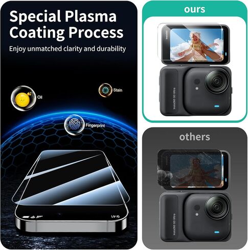 3-Pack Screen Protector for Insta360 GO Ultra Camera, Tempered Glass Film, Impact-Protection, HD, Anti-Shatter, Anti-Scratch, 9H Hardness, 2.5D Curved Edges, Case Friendly, Bubble Free in Saudi Arabia