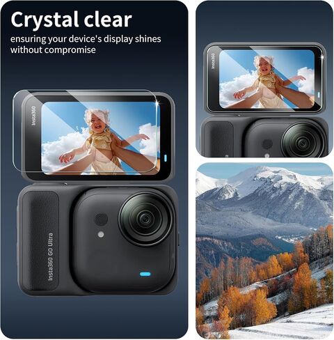 3-Pack Screen Protector for Insta360 GO Ultra Camera, Tempered Glass Film, Impact-Protection, HD, Anti-Shatter, Anti-Scratch, 9H Hardness, 2.5D Curved Edges, Case Friendly, Bubble Free in Saudi Arabia