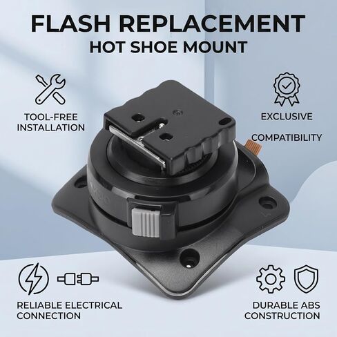 Zopsc Hot Shoe Mount Foot S Flash Replacement Hot Shoe Base Foot Bracket Flash Repair Part Camera Connection ABS Metal Replacement with Easy Installation for V in Kuwait