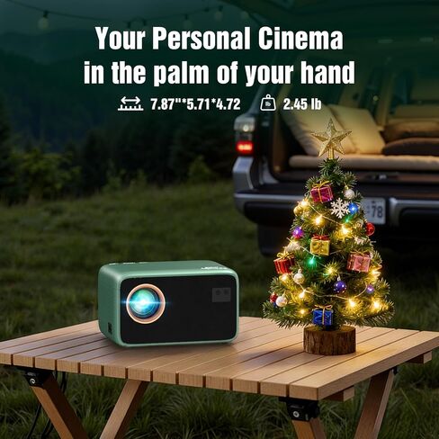 TMY 4K Projector with WiFi Bluetooth, Compatible with Netflix/Prime Video/YouTube, Outdoor Portable Home Theater Movie Projector, Smart Projector for Indoor Outdoor Movies, Gaming and Camping (Green) in Saudi Arabia